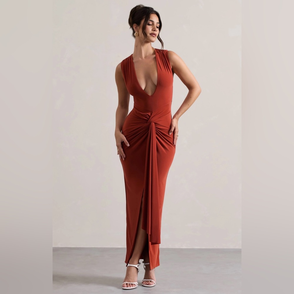 Club L London Rust Maxi Dress